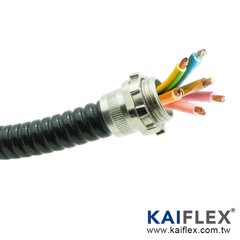 KAIFLEX: conducto de metal flexible, galón de bloqueo cuadrado, chaqueta de PU