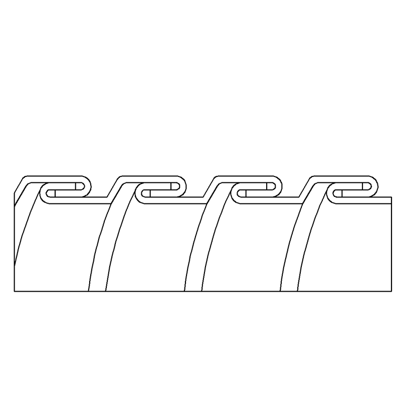 Tipo rinforzato - Condotto metallico flessibile, acciaio zincato interbloccato Spec