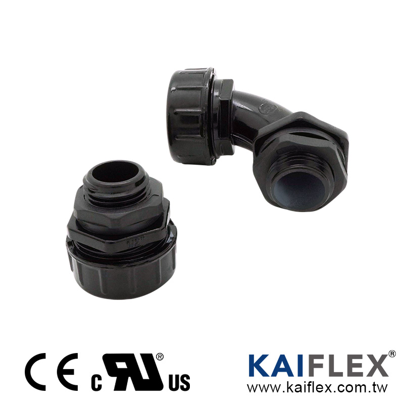 KAIFLEX - ตัวเชื่อมต่อไนล่อนพลาสติกขั้วต่อกล่องกันน้ำที่ทรงพลัง 90 องศา (FN50, 53)