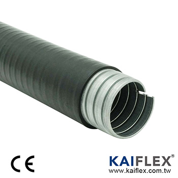 Conducto de metal flexible serie PG2F1, galón entrelazado, chaqueta de PVC