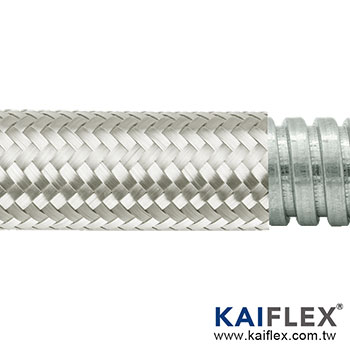 KAIFLEX - 금속 호스, 단일 후크 아연 도금 강철, 스테인레스 스틸 편조