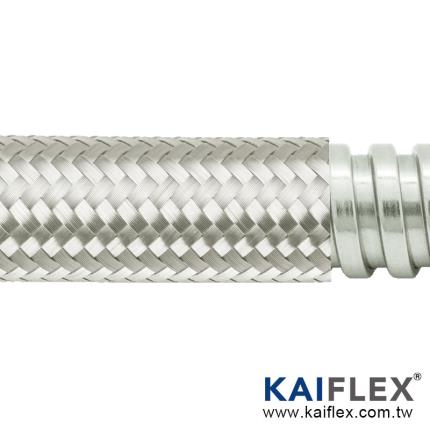 KAIFLEX - Selang logam, baja tahan karat kait tunggal, jalinan baja tahan karat (PAS13SB)