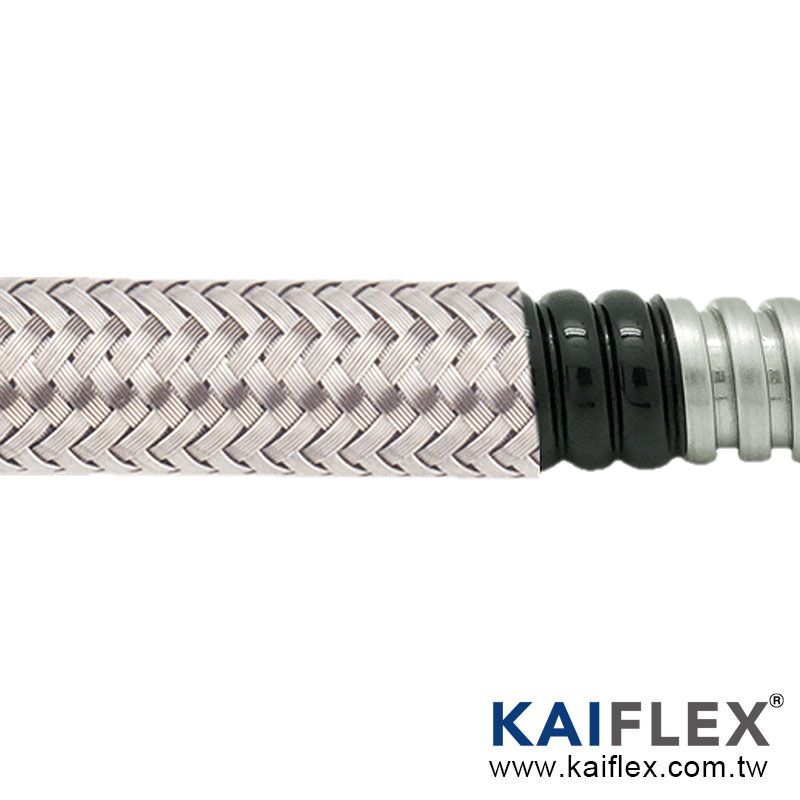 KAIFLEX - قفل مربع SUS + سترة PVC + تجديل SUS (WP-S1P2SB)