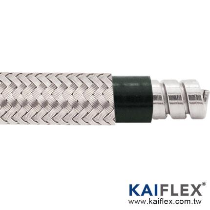 電子線保護管 - 不鏽鋼雙勾管&#x2B;PVC披覆&#x2B;不鏽鋼編織 (WP-S2P1SB)