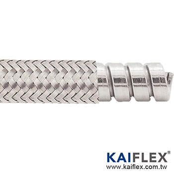 電子線保護管 - ステンレス鋼二重フック管 + 錫メッキ銅編組