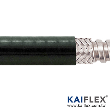電子線保護管 - ステンレス鋼シングルフックチューブ + 錫メッキ銅編組 + PVC カバー