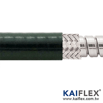 KAIFLEX - WP-S2TBP1 الفولاذ المقاوم للصدأ المتشابك + تجديل النحاس المعلب + سترة PVC