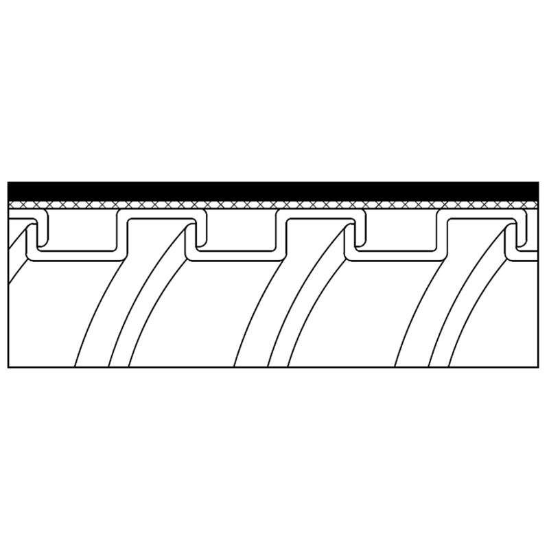 電子線保護管 - ステンレス鋼シングルフックチューブ + 錫メッキ銅編組 + PVC カバー