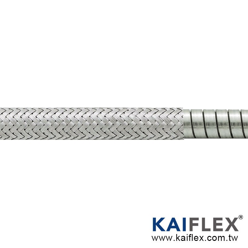 KAIFLEX - Tubo mono bobina de aço inoxidável + trança de aço inoxidável