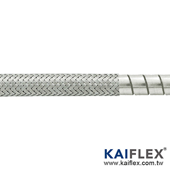 KAIFLEX - Tubo mono spirale in acciaio inossidabile (maggiore rigidità) + treccia in acciaio inossidabile