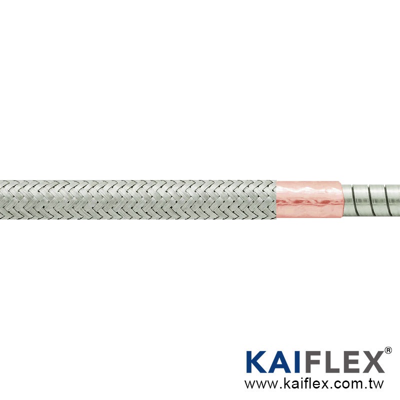 KAIFLEX - Tubo mono bobina de aço inoxidável + folha de cobre + trança de cobre estanhado
