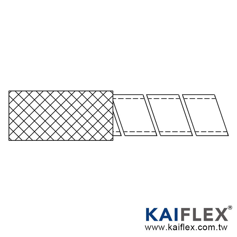 (MC1-K-SB) أنبوب أحادي الملف من الفولاذ المقاوم للصدأ + تجديل من الفولاذ المقاوم للصدأ