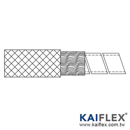 Tube mono bobine KAIFLEX en acier inoxydable &#x2B; feuille d&amp;#39;aluminium &#x2B; tressage en acier inoxydable