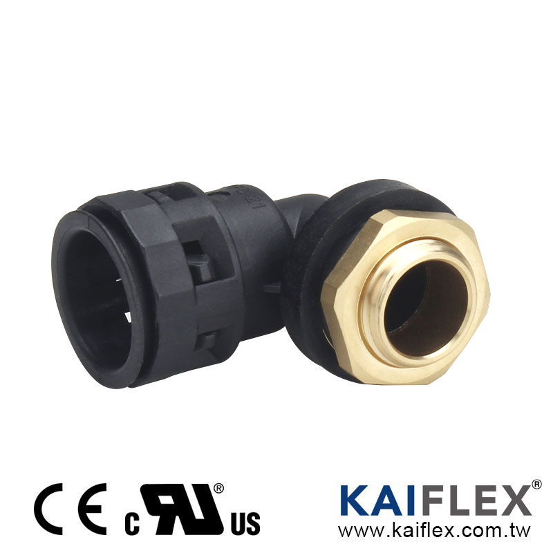 KAIFLEX - Raccordo in nylon, tipo rapido, a gomito, filettatura metallica (V0 / V2)