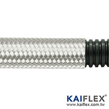 KAIFLEX - 플라스틱 벨로우즈, 주석 도금 구리 브레이드, PA6 (V0 / V2)