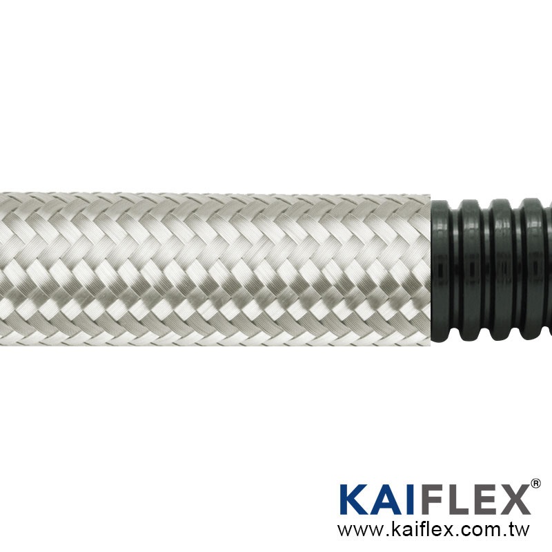 KAIFLEX - Tube de protection mécanique non métallique, tressage SUS, PA6 (PAFSSB)