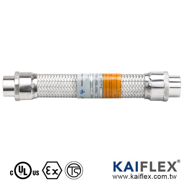UL / IECEx 防爆金屬軟管，隔爆防塵型，兩端內螺紋接頭 (1/2"~2"), KF--GJH-F 系列