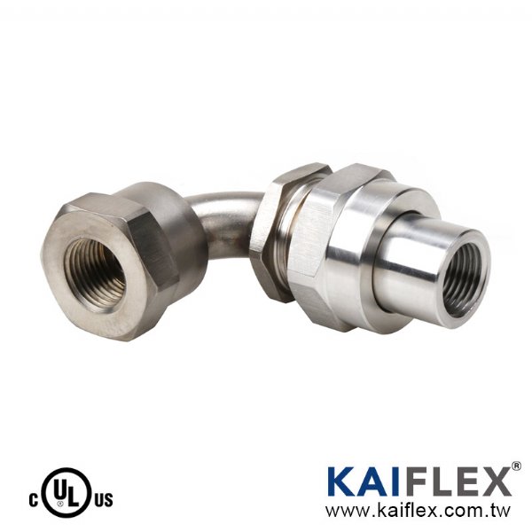 UL Explosion Proof Flexible Coupling Adapter, 90 Degree Elbow Type, Two Female Adapter (1/2"~6"), KF--XG-F Series
