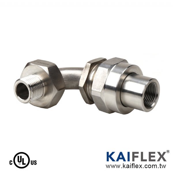 UL Explosion Proof Flexible Coupling Adapter, 90 Degree Elbow Type, Rotating Female to Male Adaptor (KF--XG-F/M)