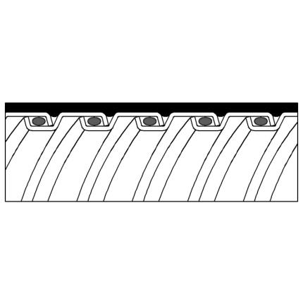 Condotto metallico flessibile a tenuta di liquidi (blocco quadrato &#x2B; filo di cotone)
