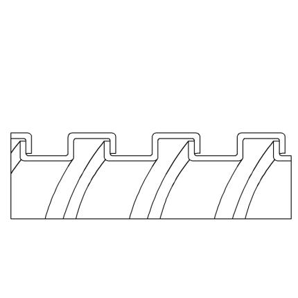 Tubo metallico flessibile, acciaio inossidabile con chiusura quadrata (PAS13X)