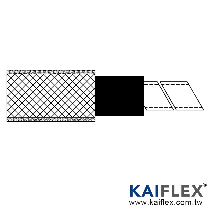 KAIFLEX - 스테인리스 스틸 싱글 코일 튜브 + 싱글 레이어 텅스텐 스틸 브레이드(EC-UWB)