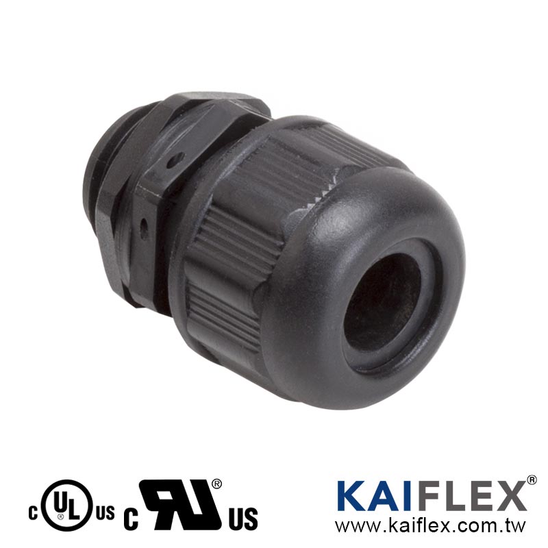 KAIFLEX - プラスチック ナイロン ケーブル グランド、180 度 (CG50)