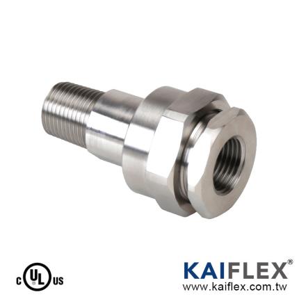UL 1203&#xFF0C;防爆軟管轉接頭&#xFF0C;一端由任外螺紋接頭一端固定內螺紋接頭 (KF--LK-M/F)