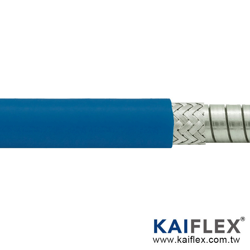 KAIFLEX - 스테인레스 스틸 모노 코일 튜브 + 주석 도금 구리 편조 + PVC 재킷
