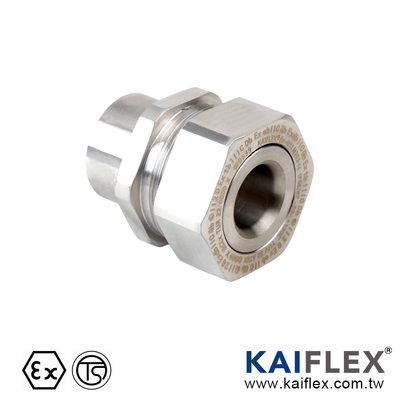不銹鋼防爆電纜接頭，180 度，內螺紋 (Ex-dt22S)